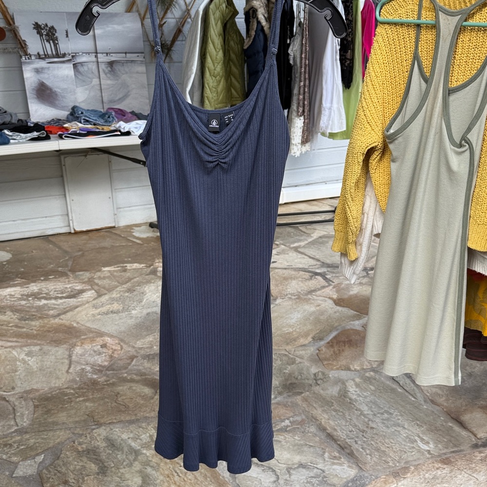 Volcom Navy Blue Ribbed Dress